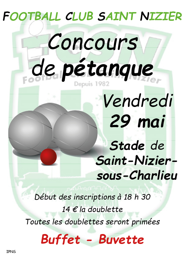 affiche concours de pétanque